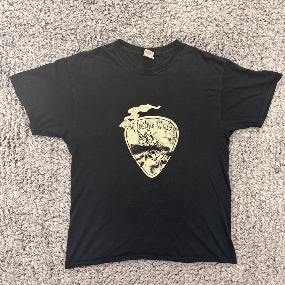 Vintage Skull Skeleton Guitar Graphic T-Shirt Medium Distressed Faded Rocker 90s